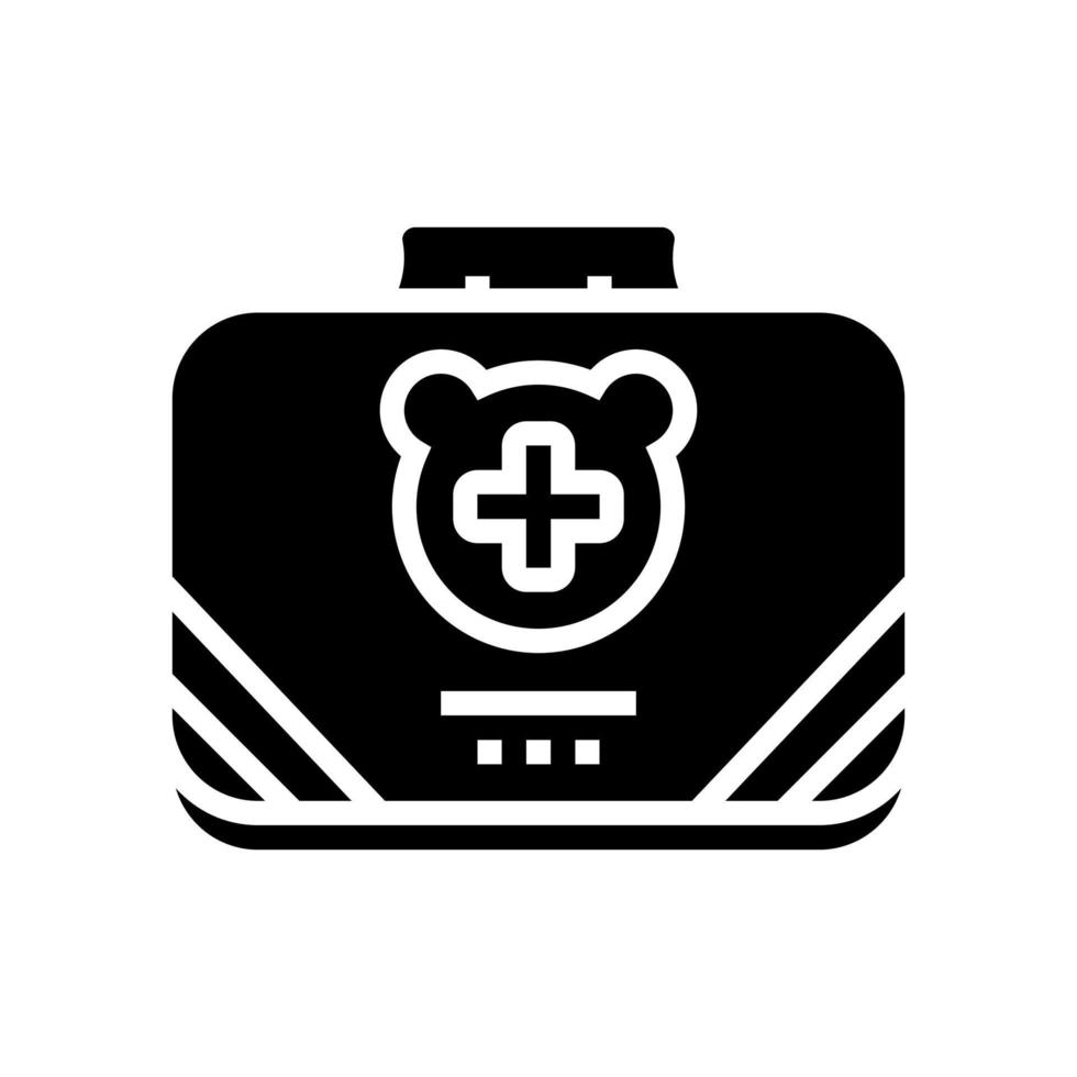 illustration vectorielle d'icône de glyphe de trousse de premiers soins pour bébé vecteur