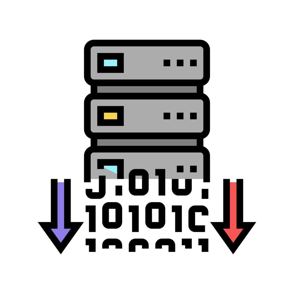 illustration vectorielle d'icône de couleur de sécurité des données vecteur