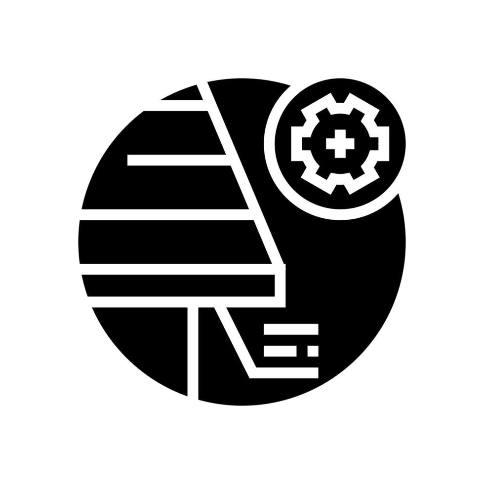 soffite toit glyphe icône illustration vectorielle vecteur