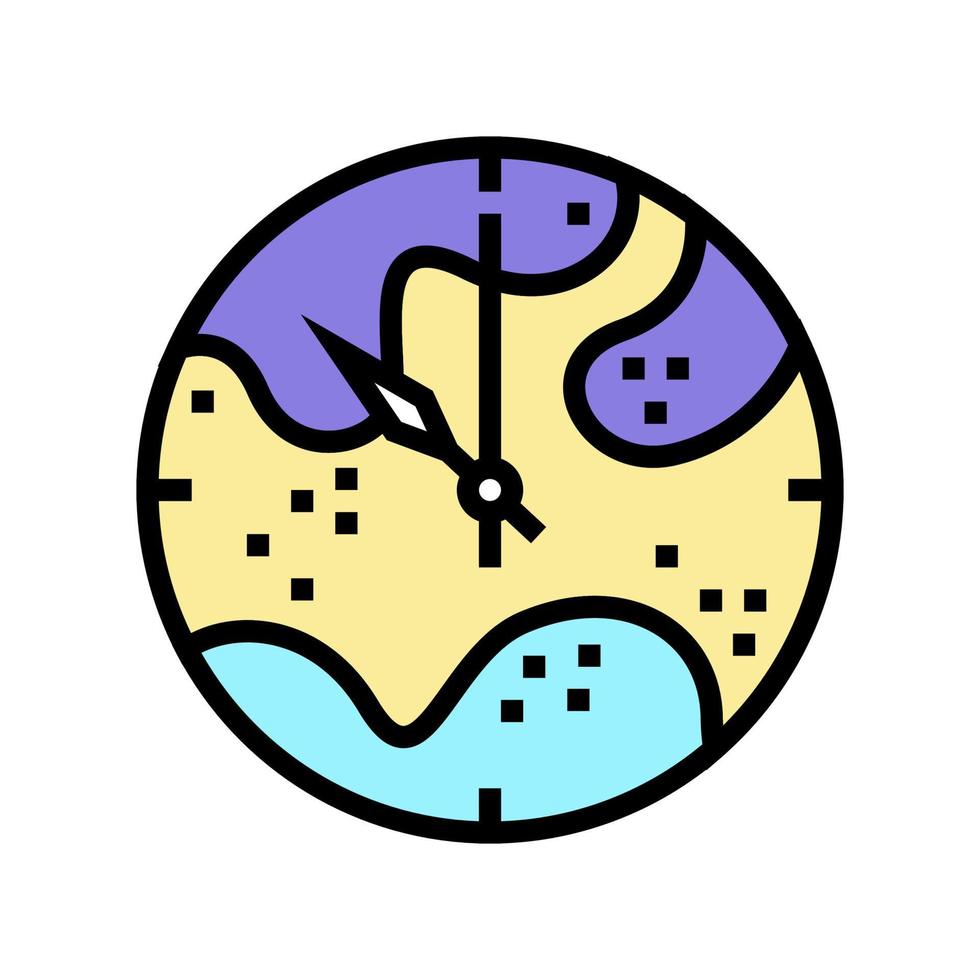 horloge résine art couleur icône illustration vectorielle vecteur