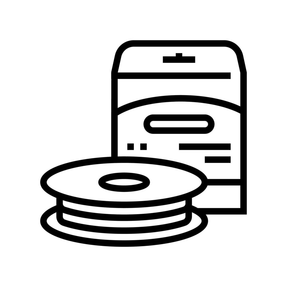 illustration vectorielle d'icône de ligne de ligne de monofilament vecteur