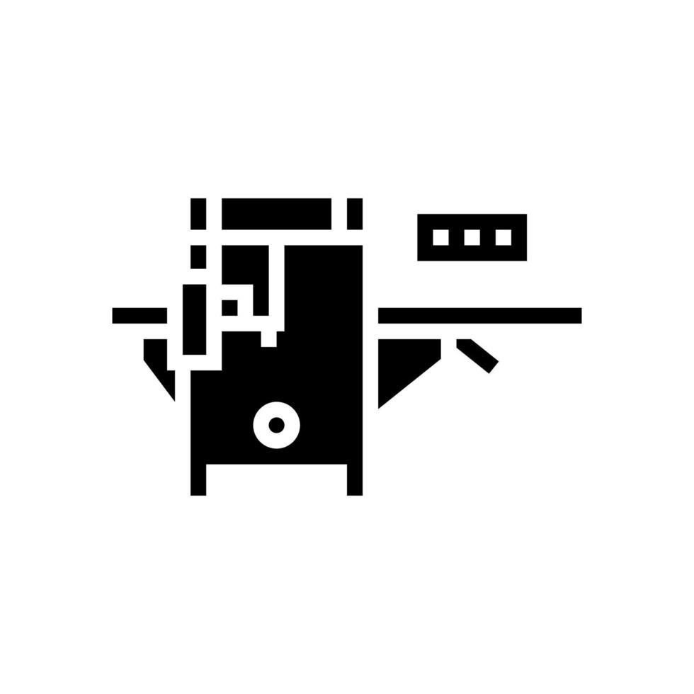 scierie équipement glyphe icône illustration vectorielle vecteur
