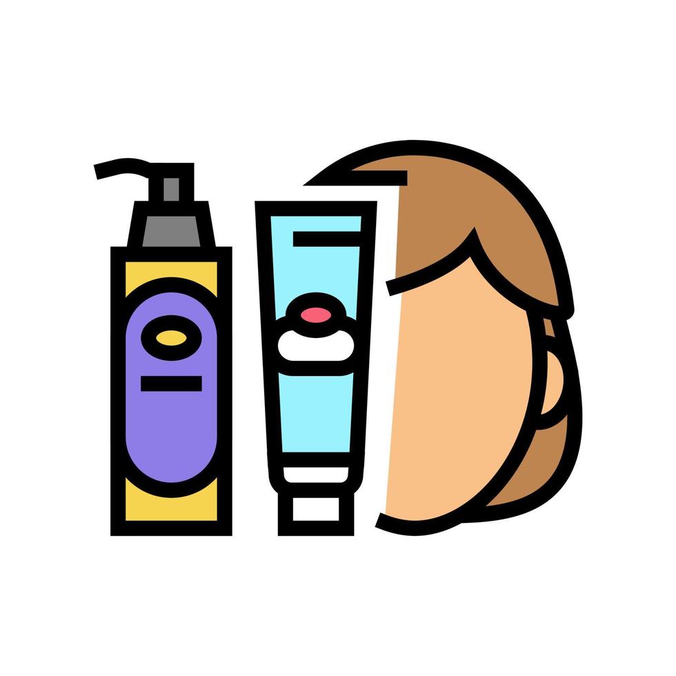 illustration vectorielle de peau cosmétique couleur icône vecteur