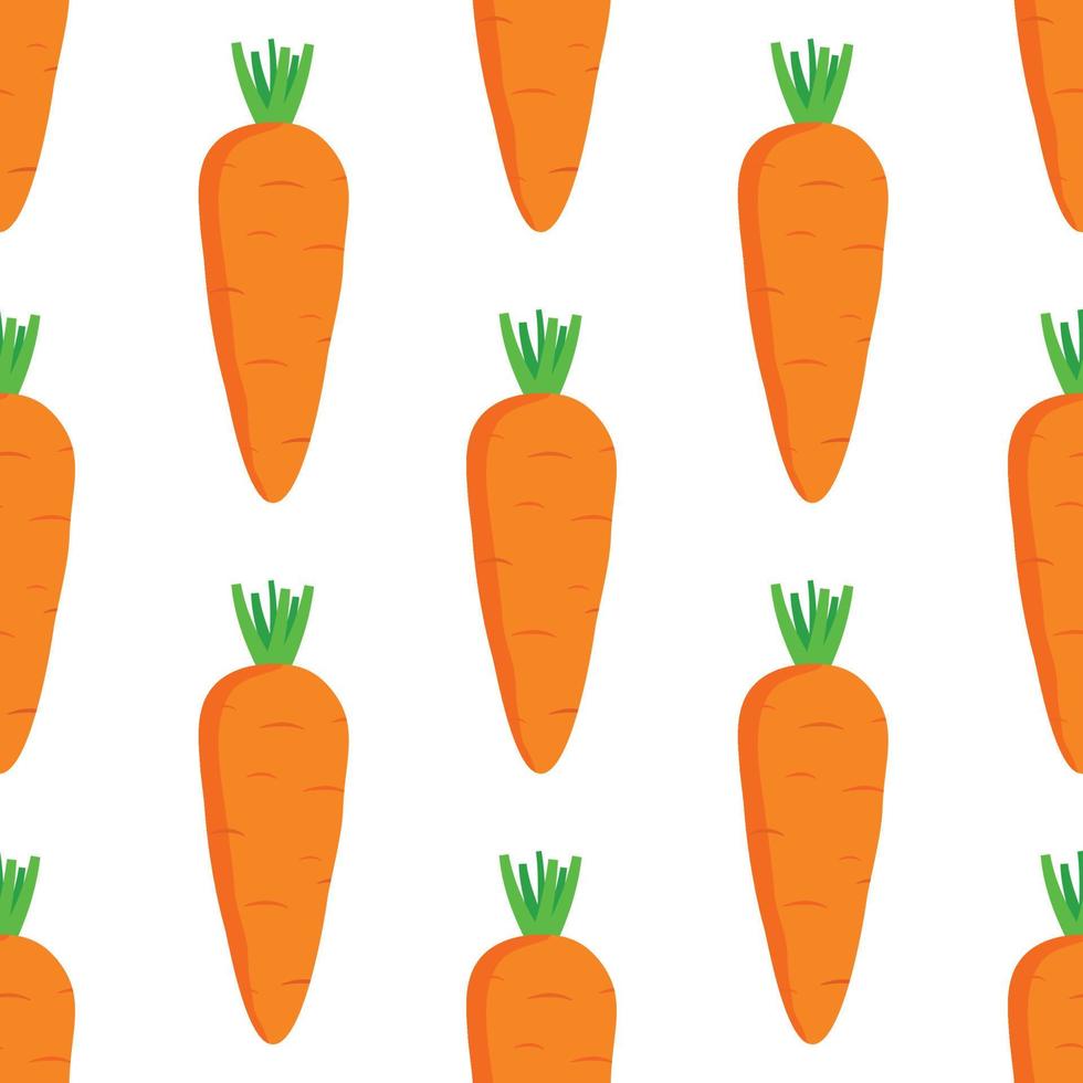 modèle sans couture de carottes sur fond blanc. vecteur