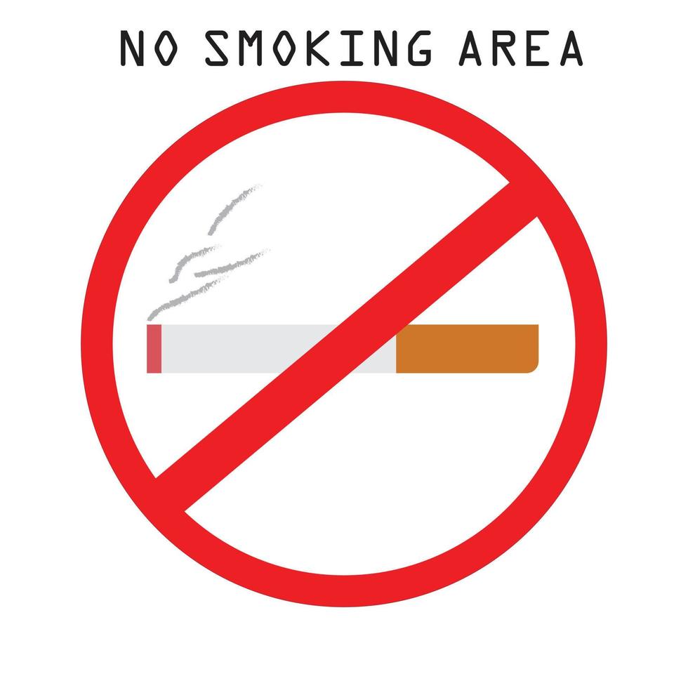 zone non fumeur signe fumer est mauvais pour la santé interdire la fumée avertissement tabacco sign vecteur