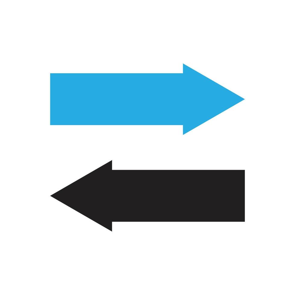 ensemble de direction bleue et noire, flèche de navigation pour le web et l'application graphique suivant ou icône de vecteur de lien