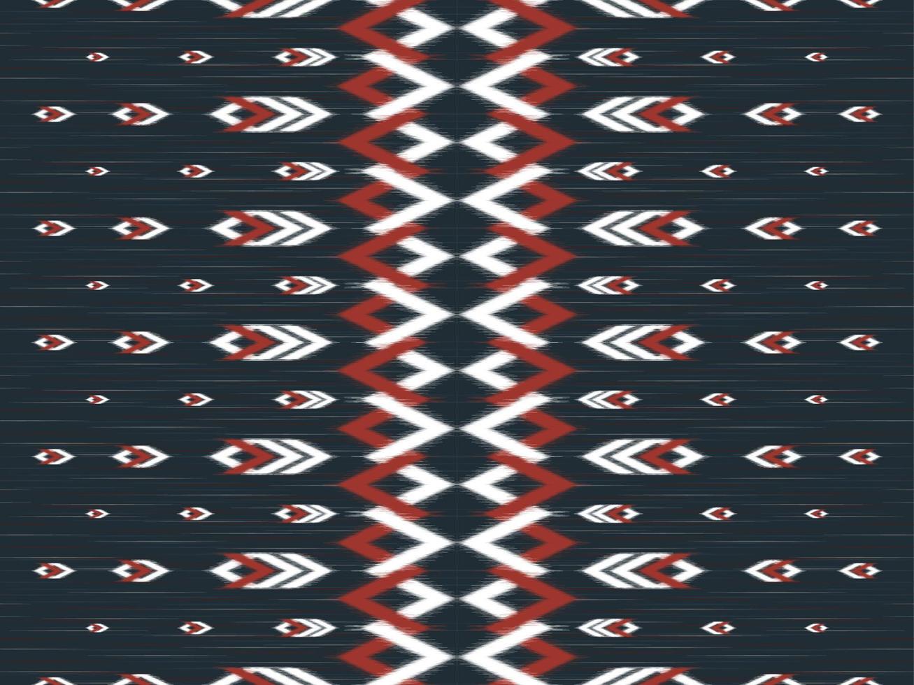 bel art de motif ethnique ikat. motif harmonieux de broderie tribale, folklorique et de style mexicain. rayures géométriques. conception pour le fond, papier peint, illustration vectorielle, tissu, vêtements, tapis. vecteur