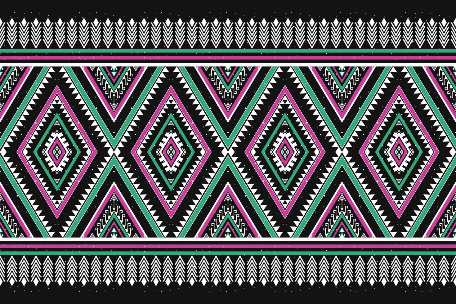motif ethnique abstrait traditionnel. motif géométrique en tribal. décor de bordure. conception pour le fond, papier peint, illustration vectorielle, textile, tissu, vêtements, batik, tapis, broderie. vecteur