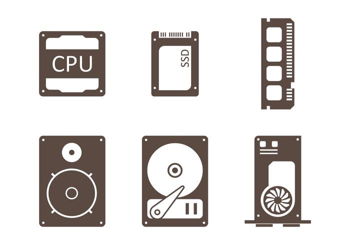 Icône Minimaliste CPU vecteur