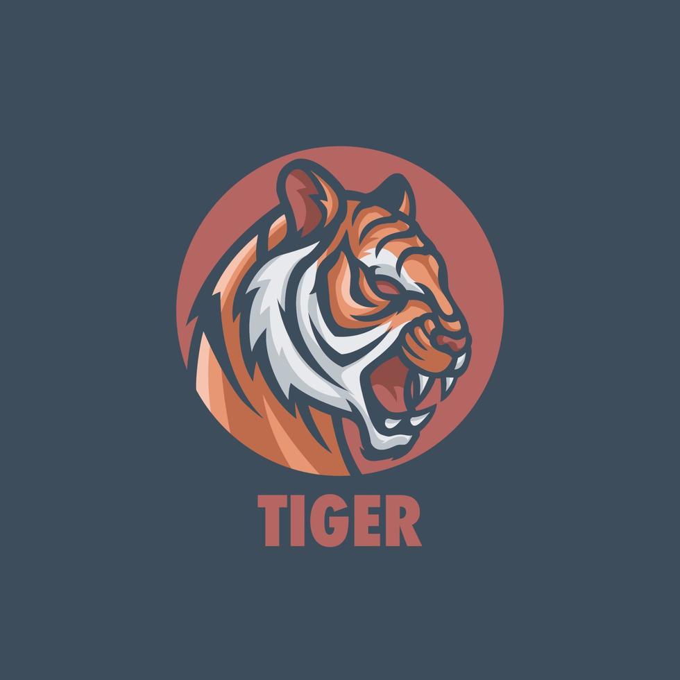 tête de tigre logo vecteur