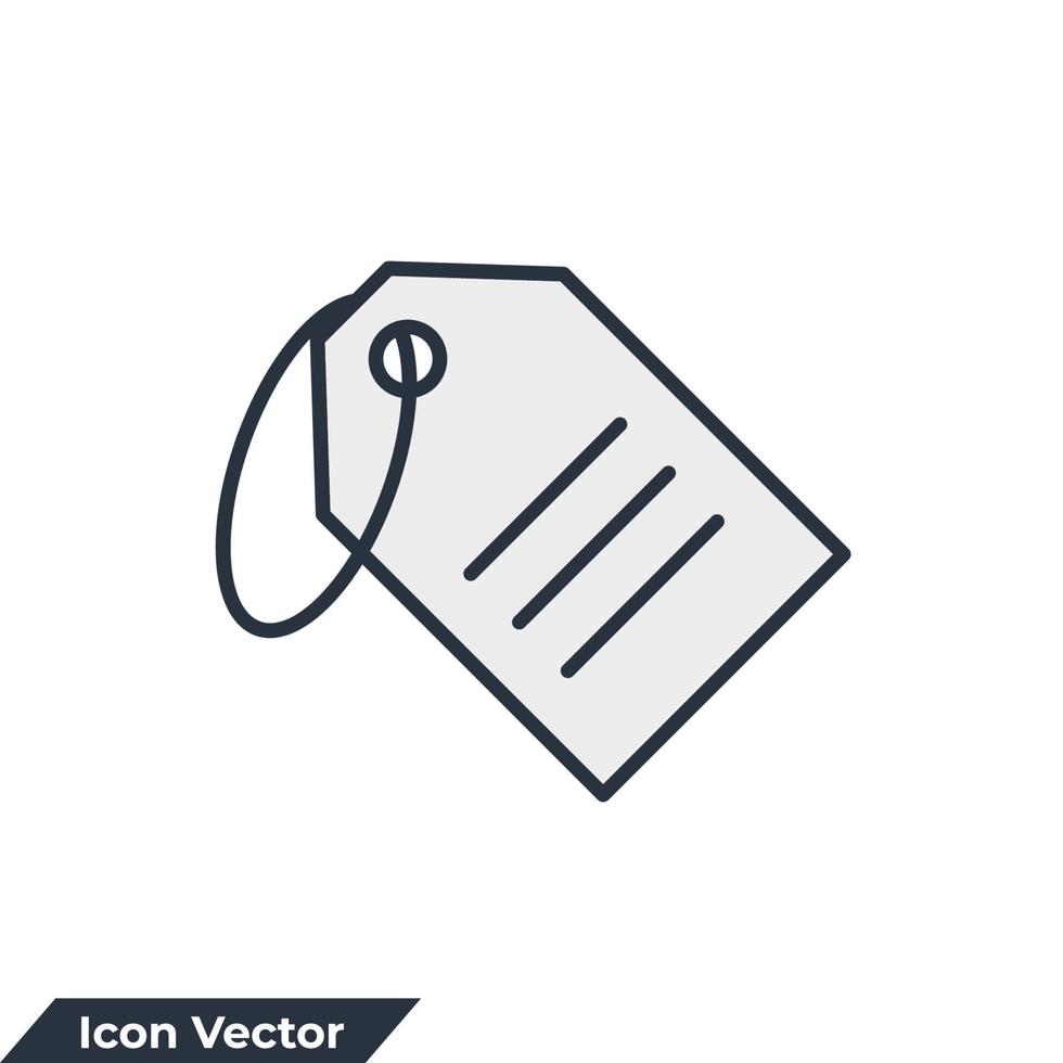 étiquette de prix icône logo illustration vectorielle. modèle de symbole d'étiquette d'étiquette pour la collection de conception graphique et web vecteur