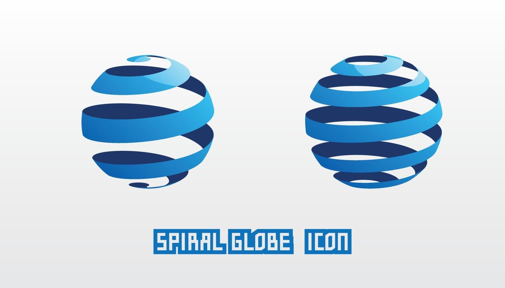 icône de globe en spirale vecteur