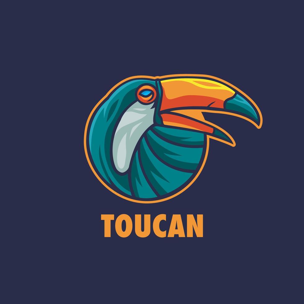 logo mascotte toucan vecteur