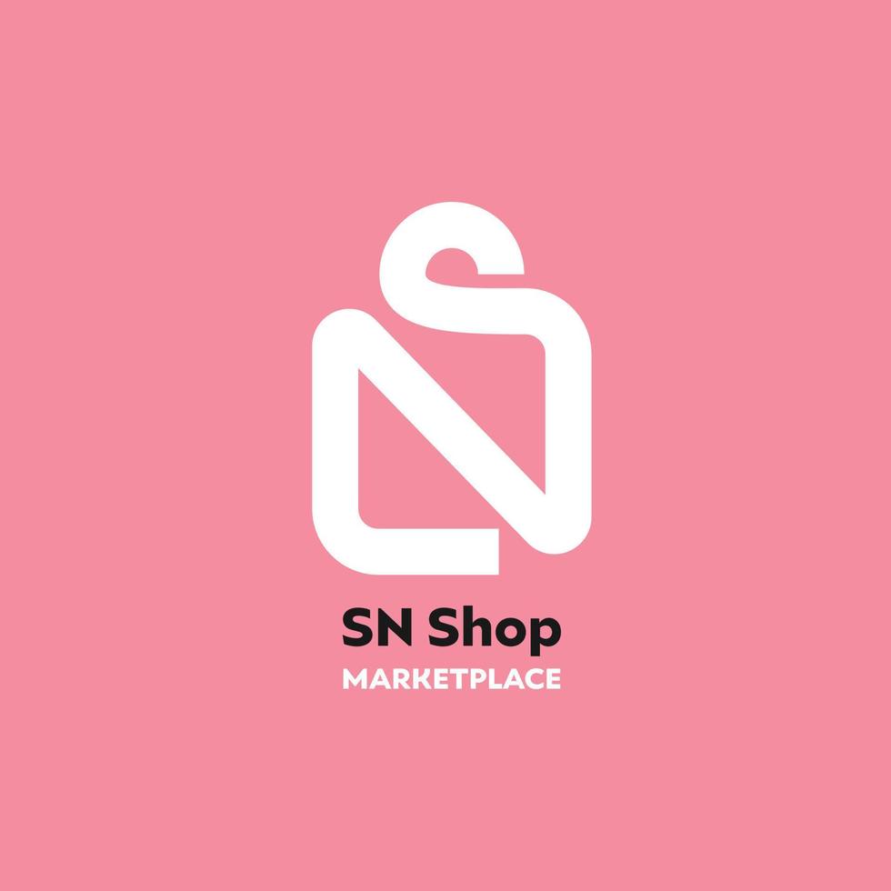 logo de la boutique sn vecteur