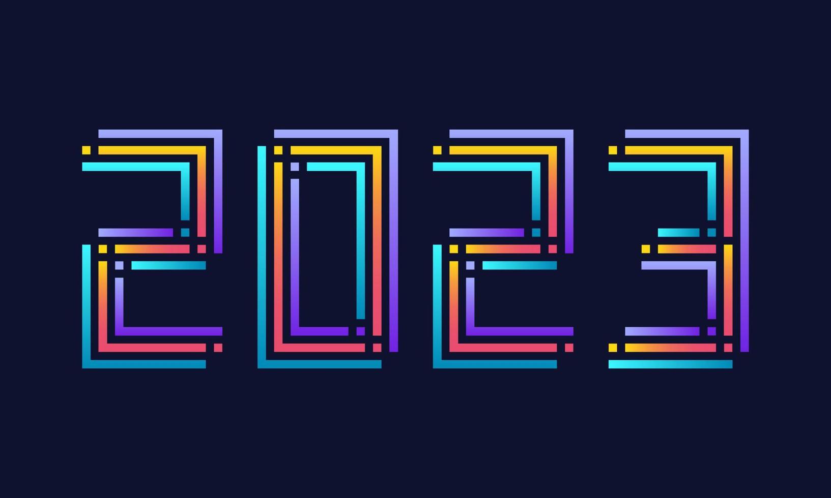 bonne année 2023 avec style créatif d'illustration vectorielle de chiffres vecteur