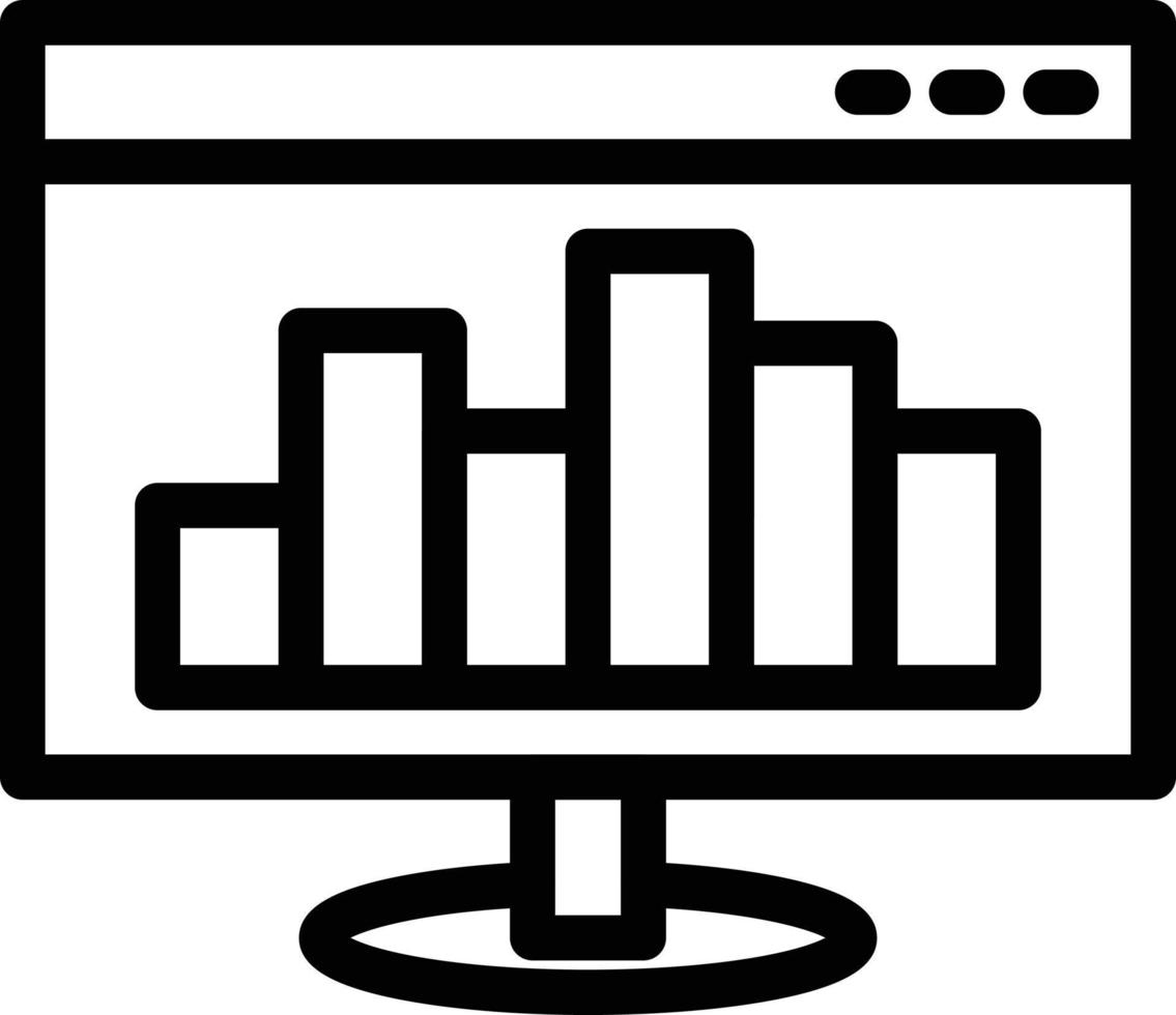 icônes de ligne d'analyse vecteur