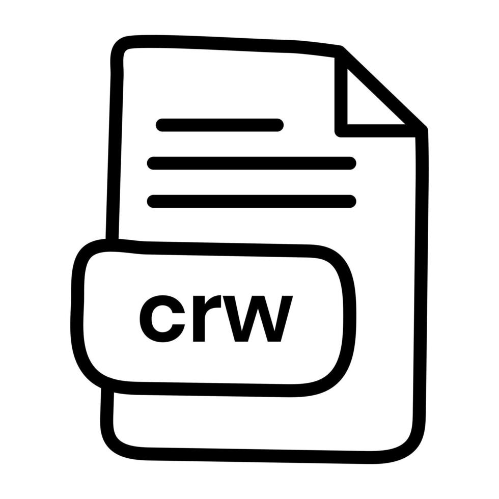 une conception d'icône du fichier crw vecteur