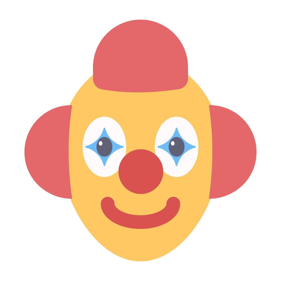 une belle icône de conception de clown vecteur