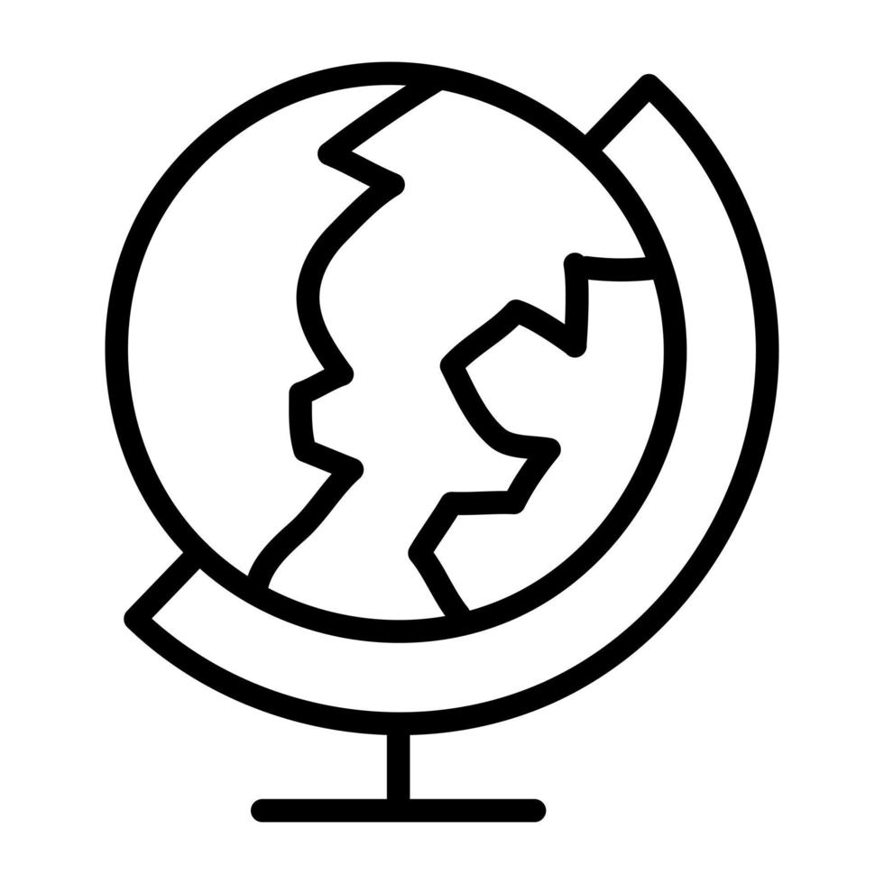 une icône de conception créative de globe de table vecteur