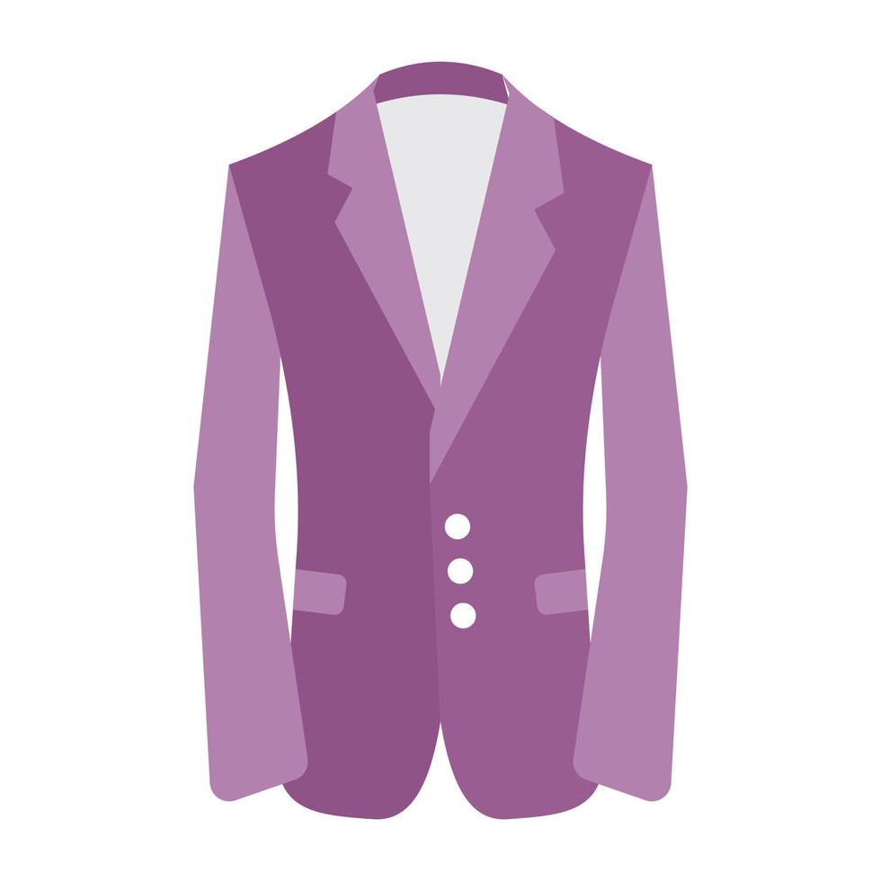 icône de conception modifiable de manteau pour hommes vecteur