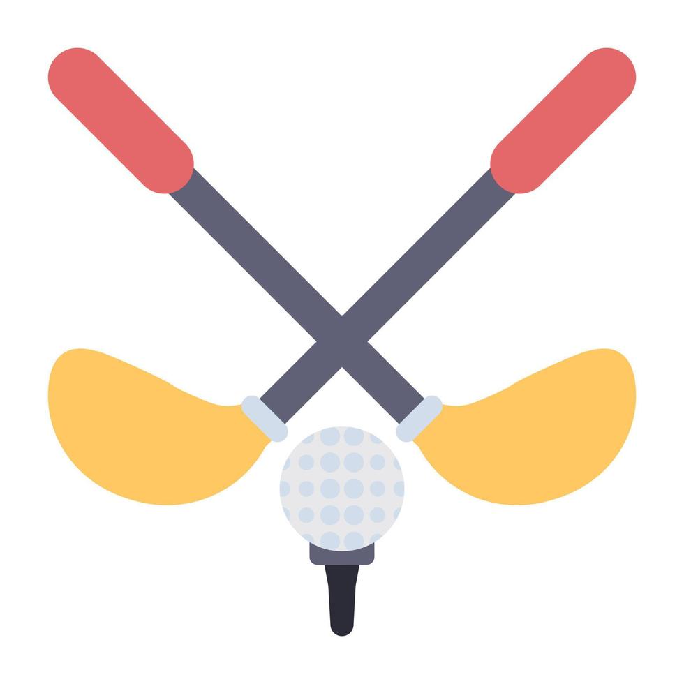 icône du design plat du jeu de golf vecteur