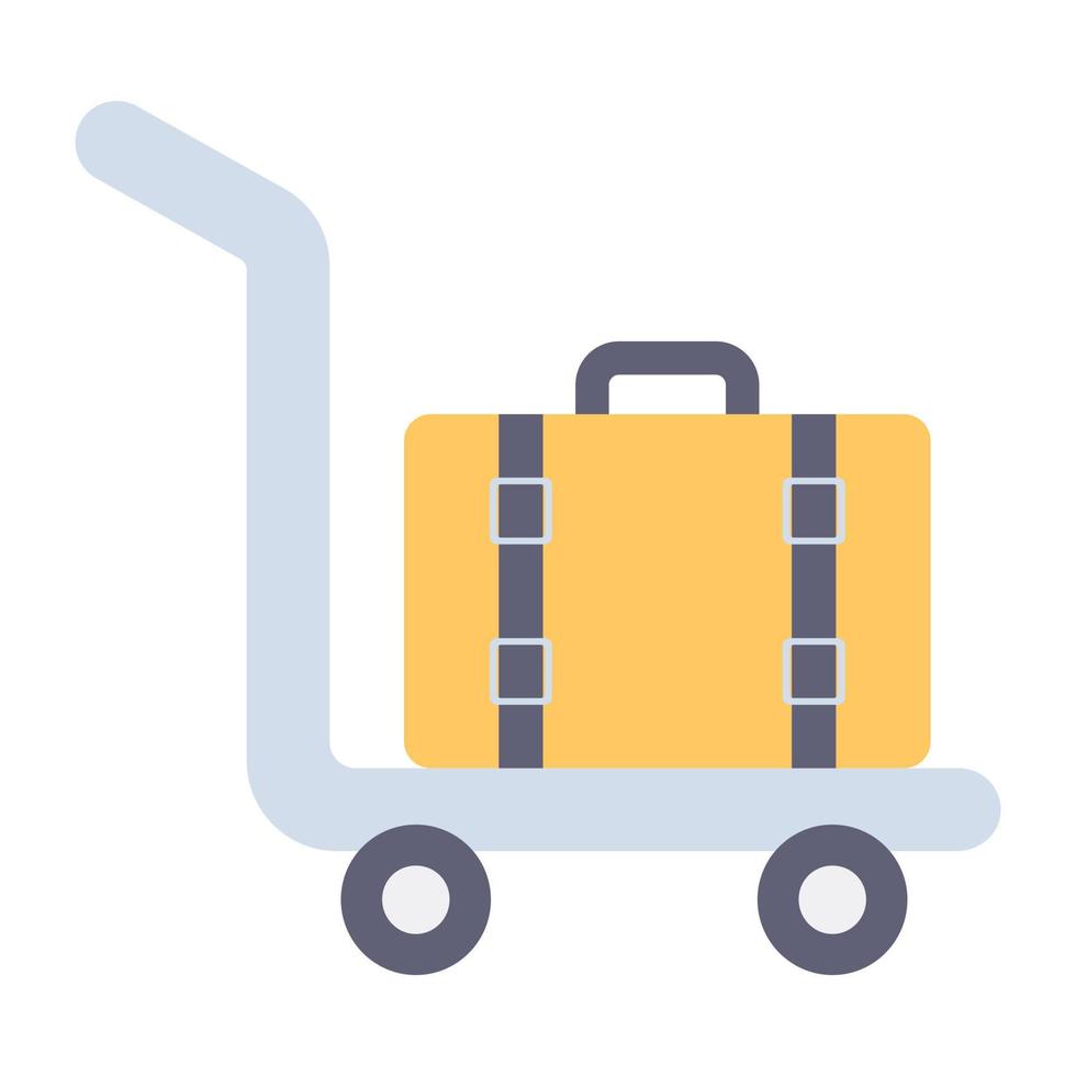 une conception d'icône de chariot à bagages vecteur
