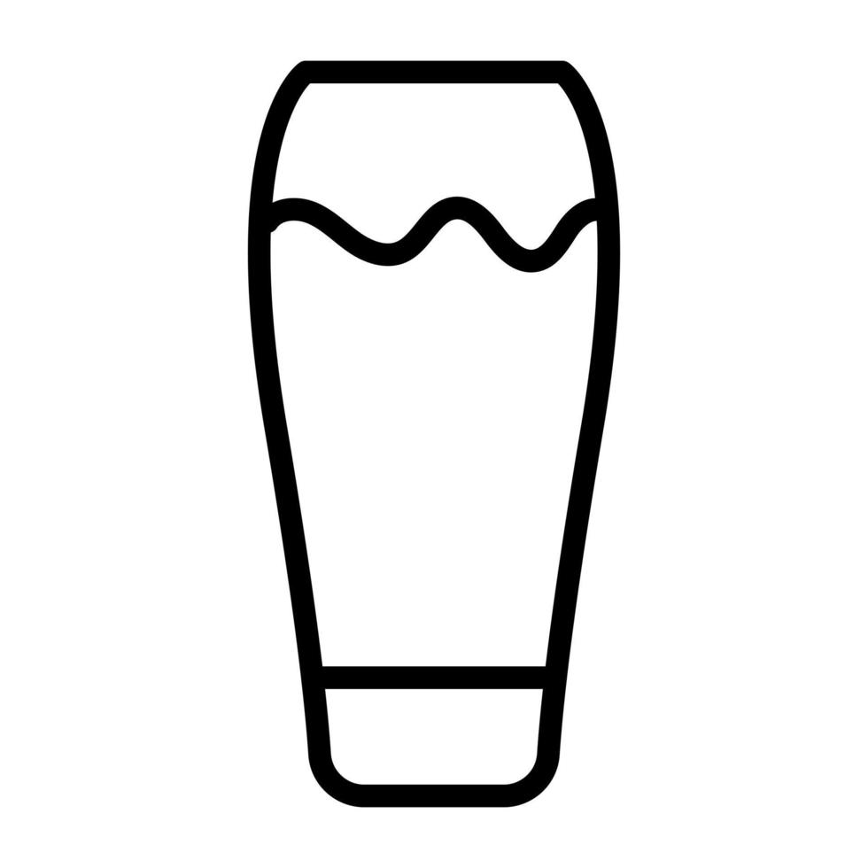 icône du design branché de verre de jus vecteur