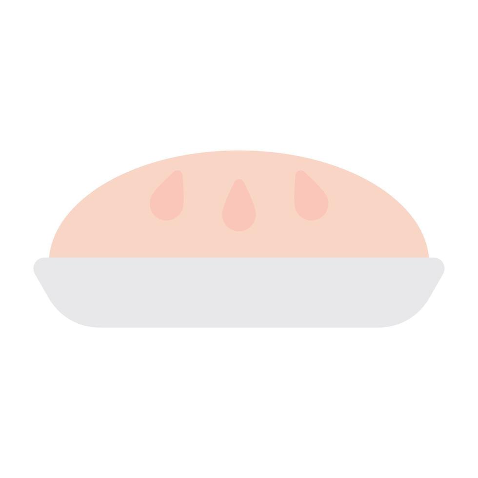 icône de produit de boulangerie de petit déjeuner, conception plate de pain de pain vecteur