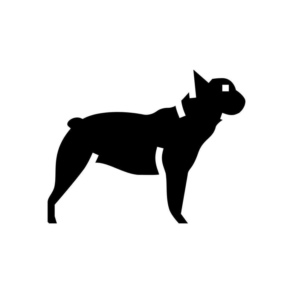 bouledogue français chien ligne icône illustration vectorielle vecteur