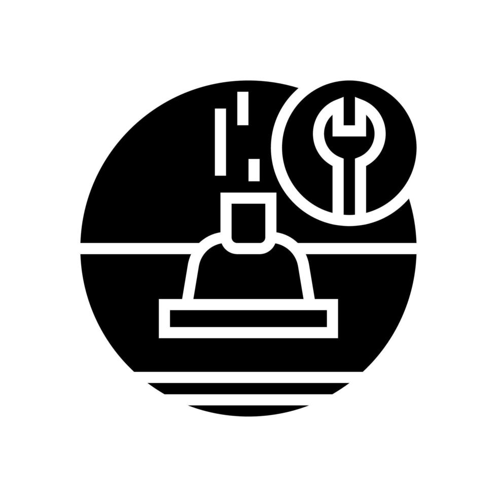 illustration vectorielle d'icône de glyphe de ventilation de toit vecteur