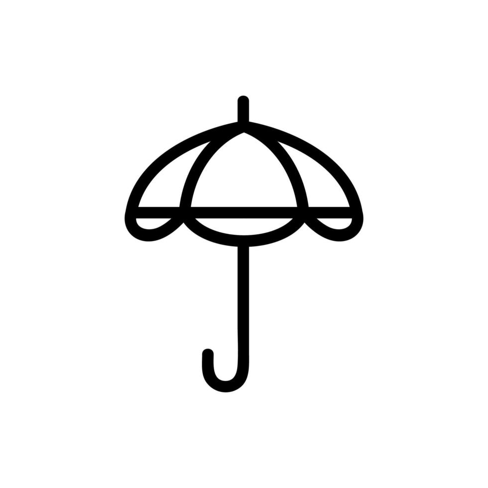 illustration de contour vectoriel icône parapluie de plage