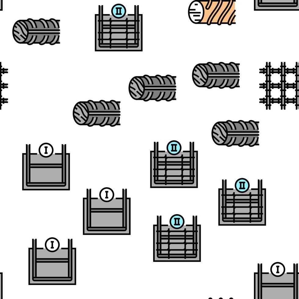 modèle sans couture de vecteur de construction de barres d'armature