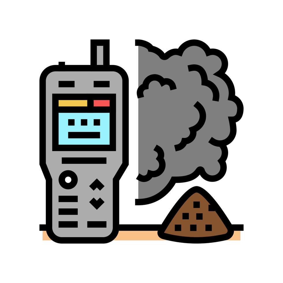 illustration vectorielle de l'icône de couleur de la qualité de la poussière de l'air vecteur