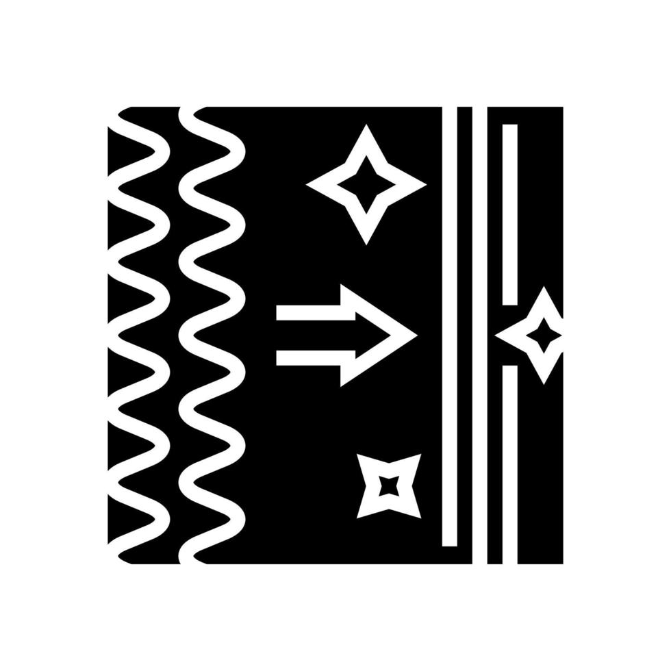 illustration vectorielle d'icône de glyphe de procédure de lissage des cheveux vecteur