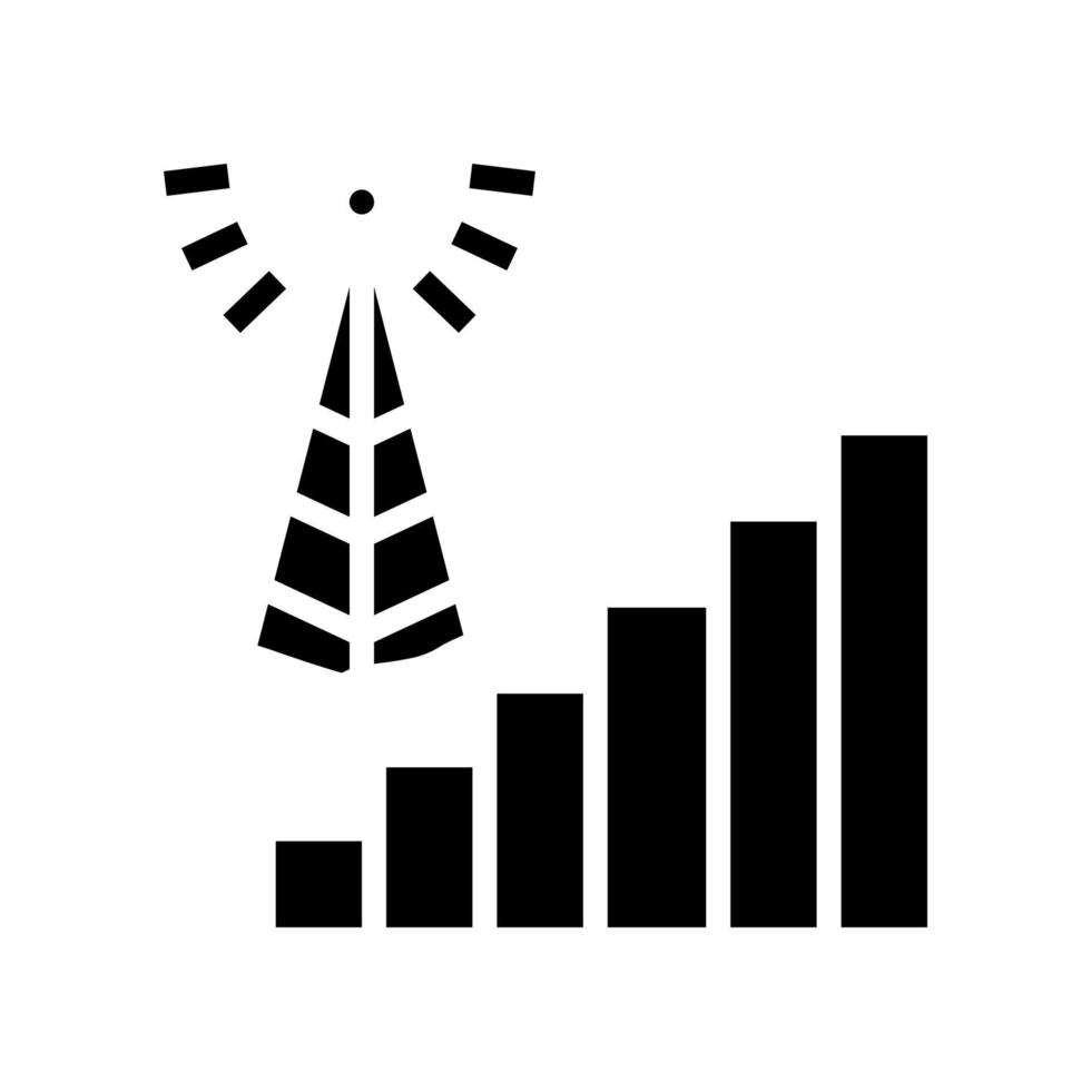 illustration vectorielle d'icône de glyphe de connexion de signal vecteur