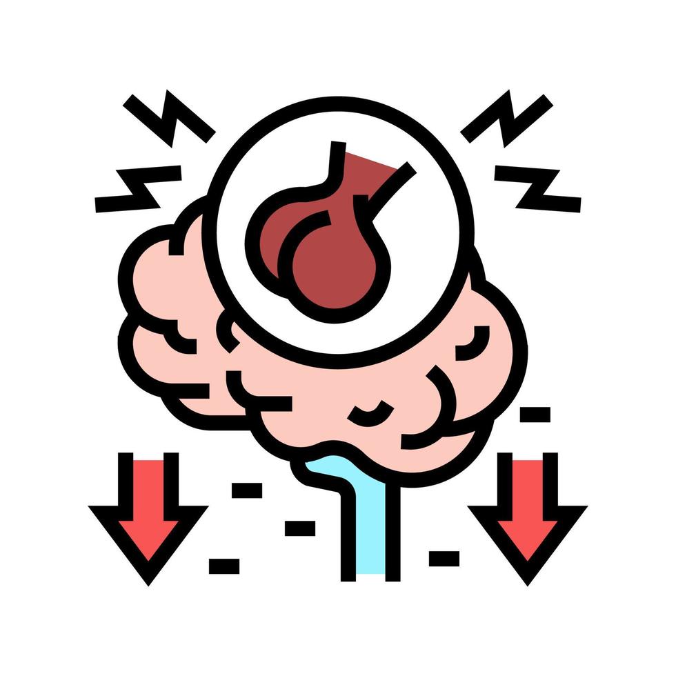 hypopituitarisme endocrinologie couleur icône illustration vectorielle vecteur