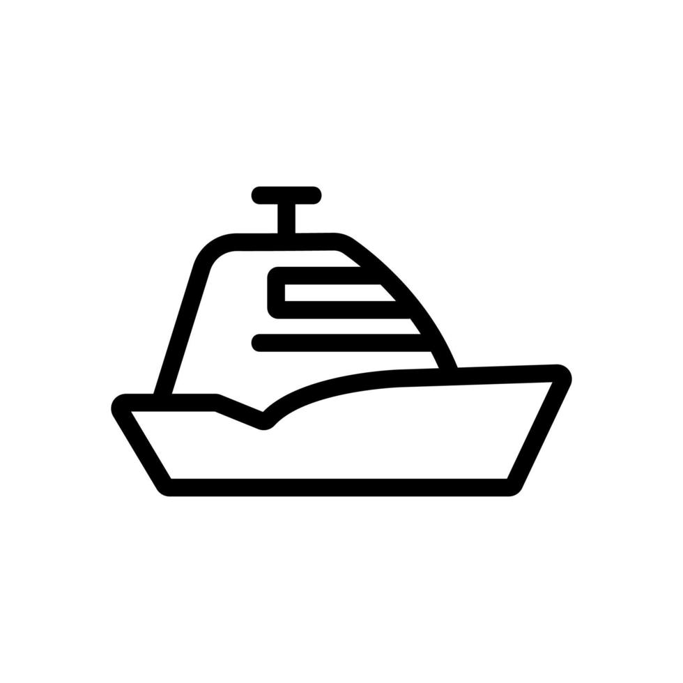 vecteur d'icône de yacht. illustration de symbole de contour isolé