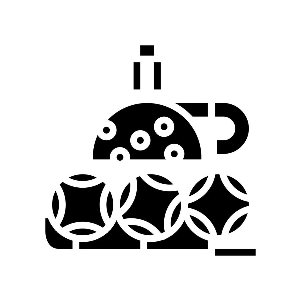 roue et balles loto glyphe icône illustration vectorielle vecteur