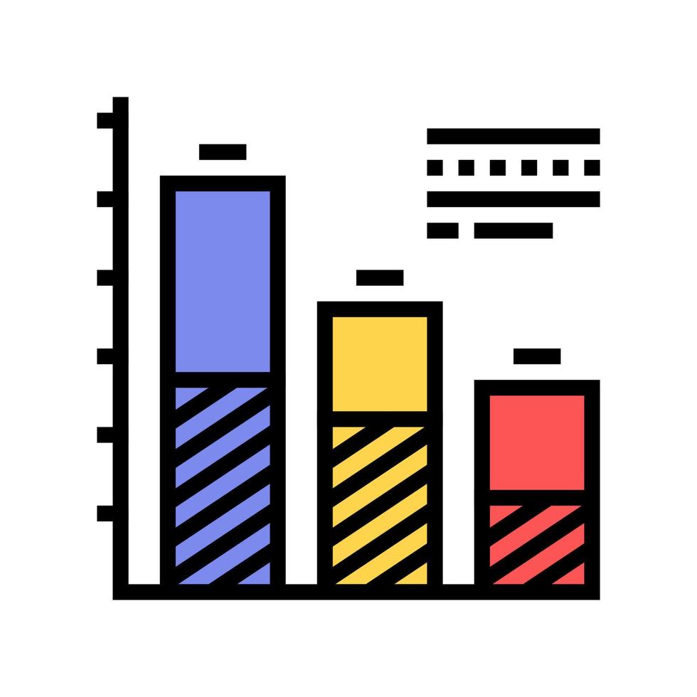 diagramme financier couleur icône illustration vectorielle vecteur