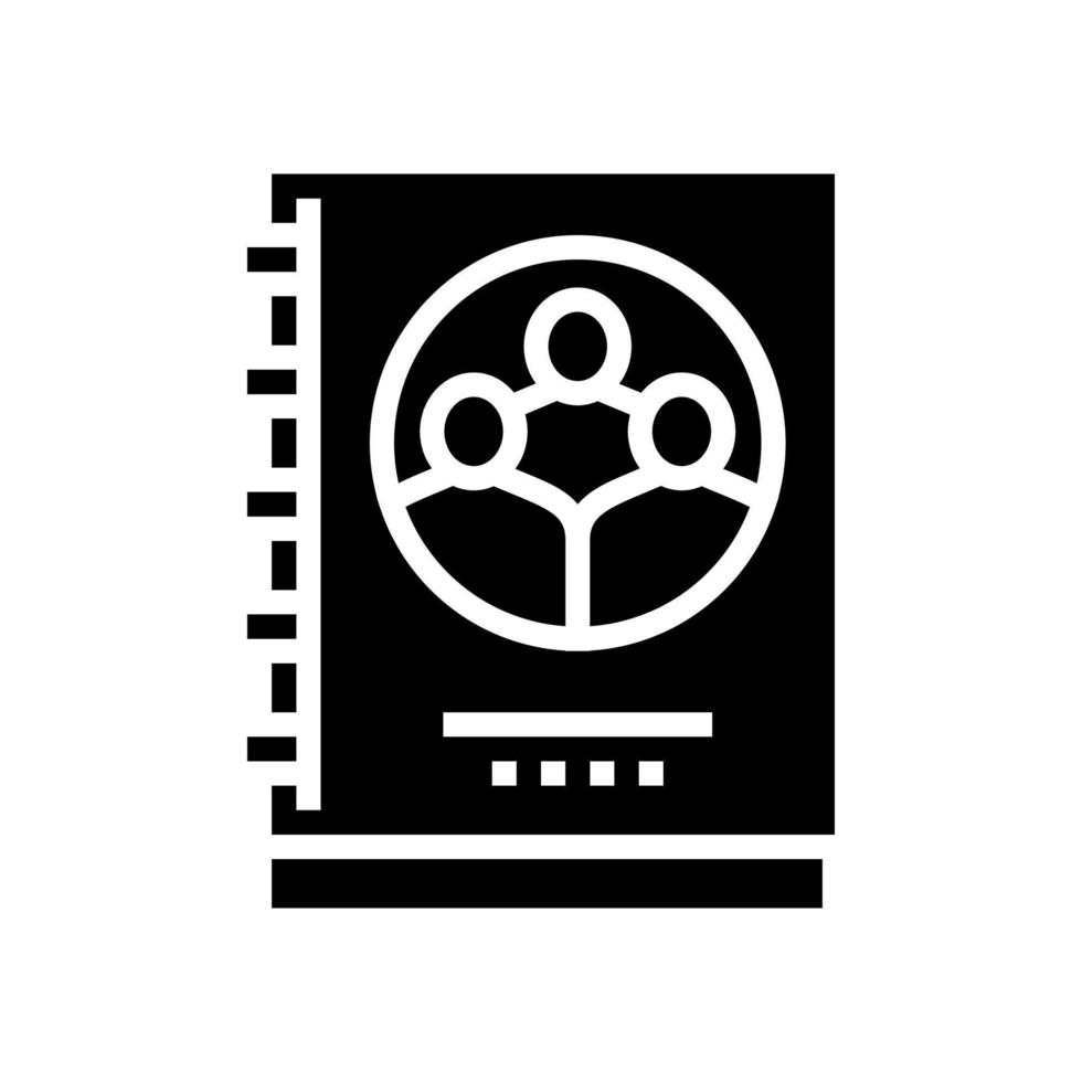 statut de la société pour les employés glyphe icône illustration vectorielle vecteur