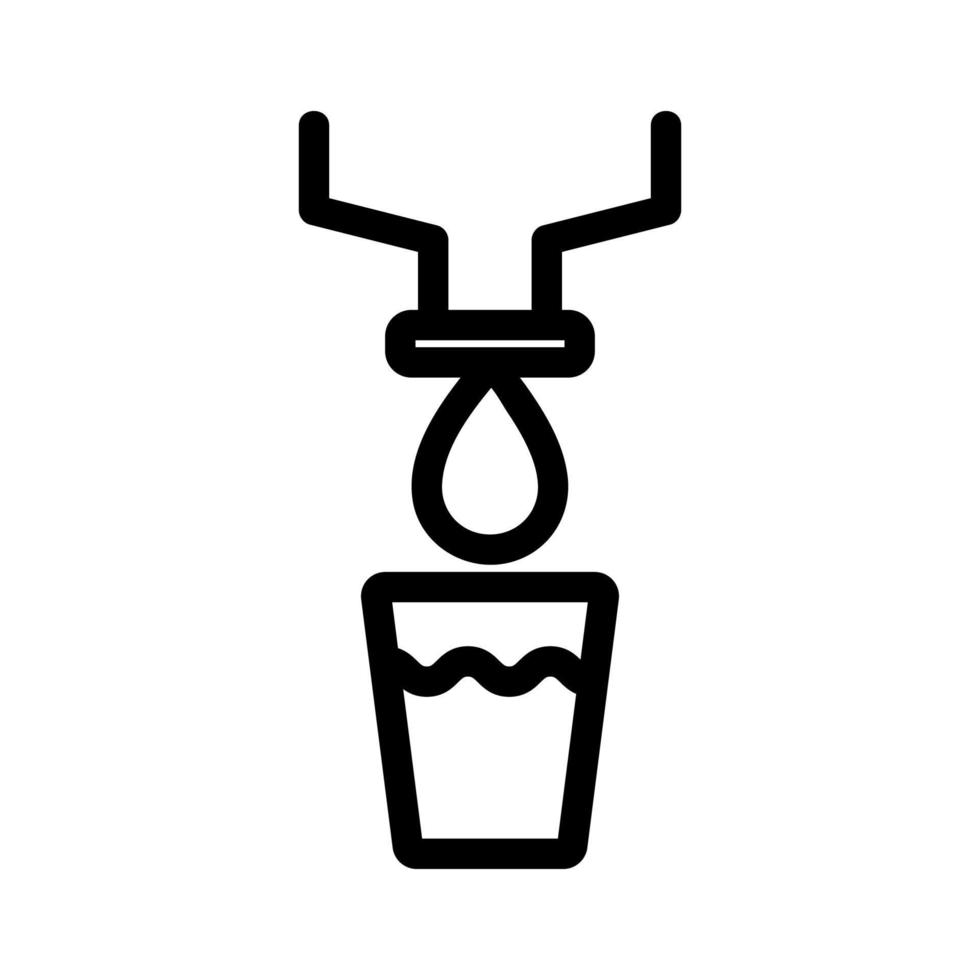 verser le vecteur d'icône d'eau. illustration de symbole de contour isolé