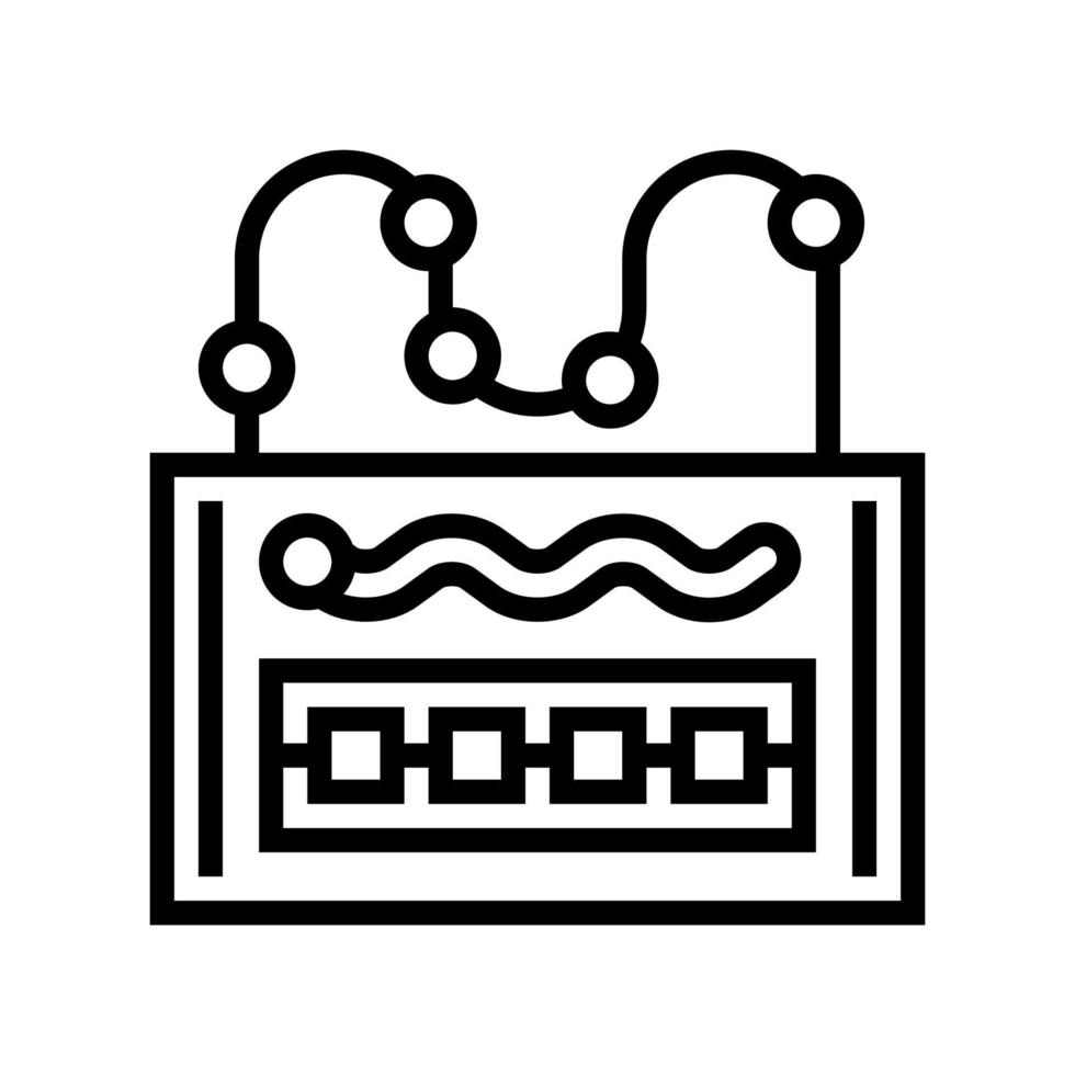 illustration vectorielle d'icône de ligne de jouets éducatifs vecteur