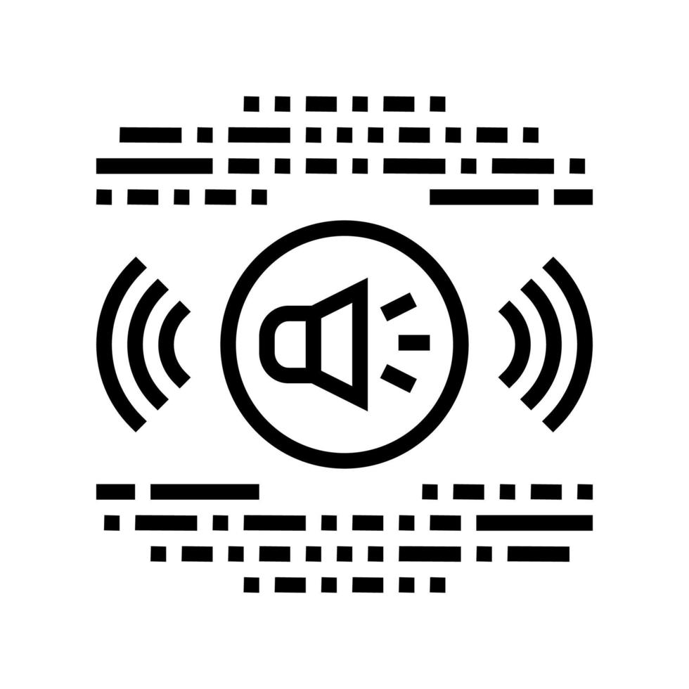 illustration vectorielle d'icône de ligne de musique stéréo vecteur