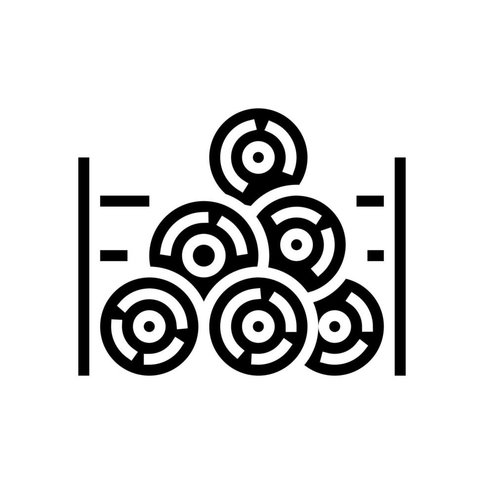 illustration vectorielle d'icône de glyphe de stockage de bois en bois vecteur