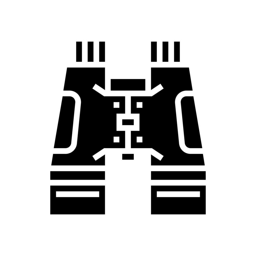 illustration vectorielle d'icône de glyphe de jumelles de randonnée vecteur