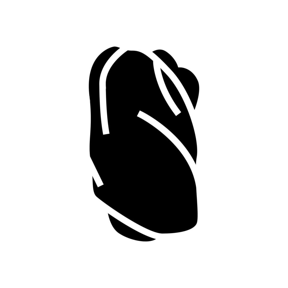 cuisse de poulet désossé glyphe icône illustration vectorielle vecteur
