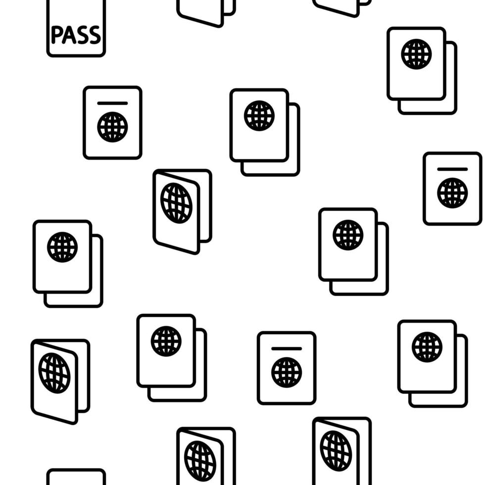 modèle sans couture de vecteur de passeport