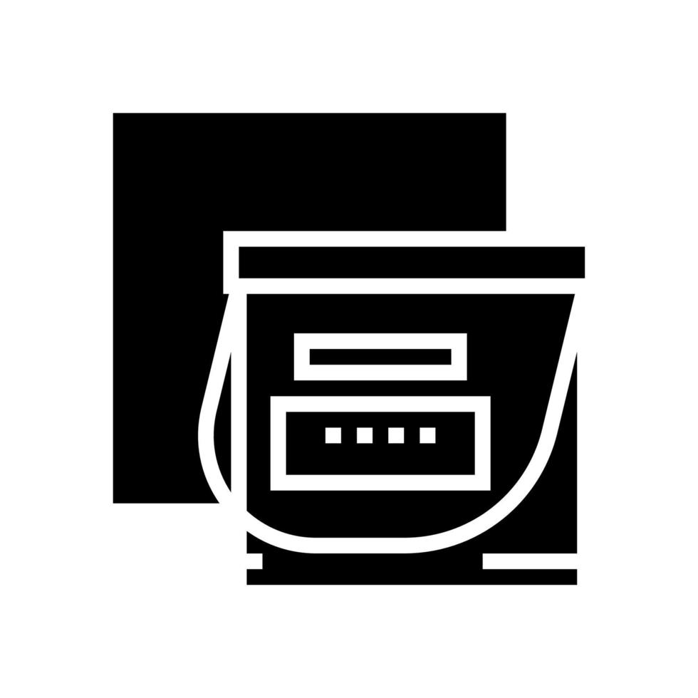 illustration vectorielle d'icône de glyphe de conteneur de matériau d'isolation vecteur