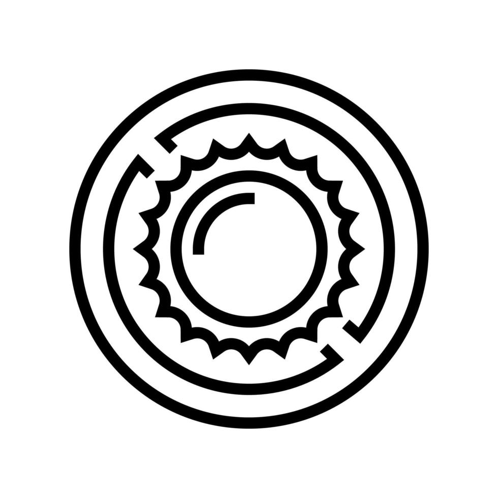 illustration vectorielle de l'icône de la ligne de contre-indication du soleil vecteur