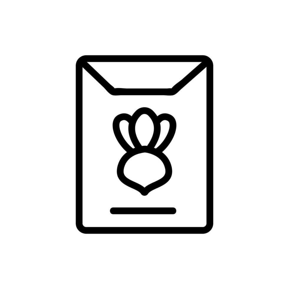 illustration vectorielle de l'icône du paquet de graines de navet vecteur